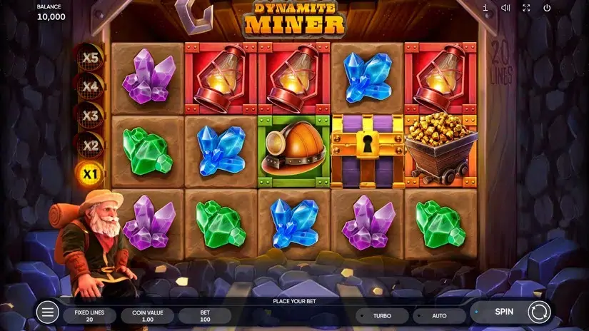 Dynamite Miner slot screenshot 