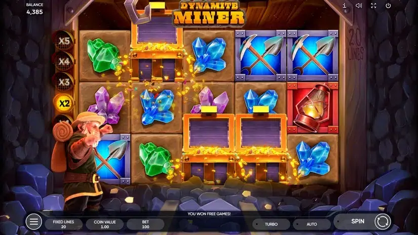 Dynamite Miner slot screenshot 4