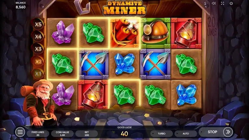 Dynamite Miner slot screenshot 3