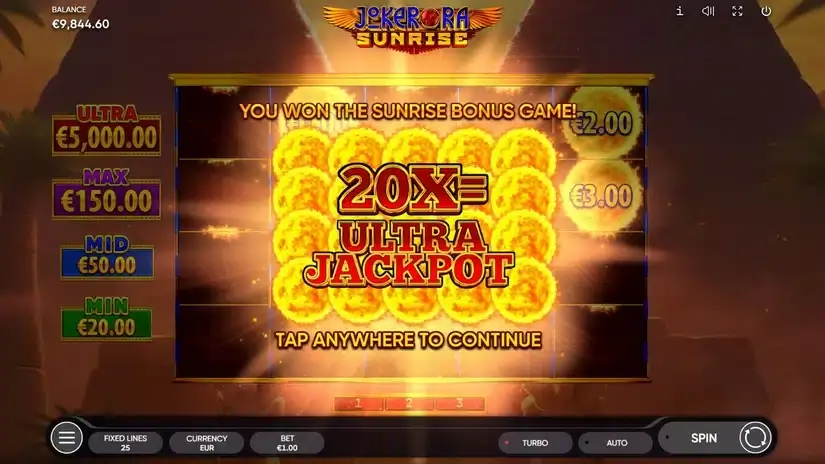 Joker Ra: Sunrise slot screenshot 4