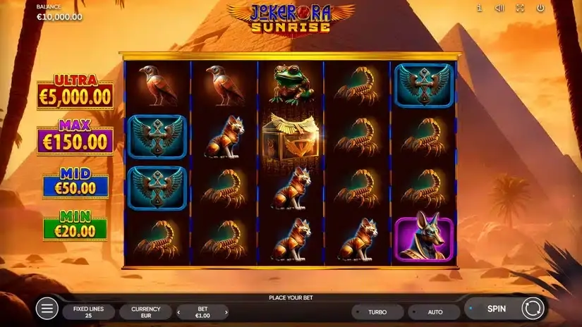 Joker Ra: Sunrise slot screenshot 1