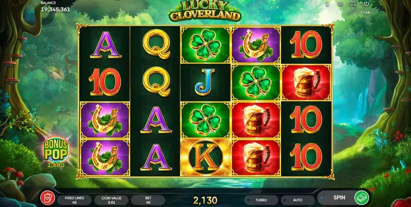 Lucky Cloverland slot screenshot 