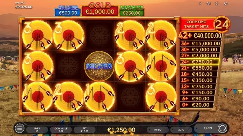 Mongol Treasures 2 Archery Competition slot screenshot 