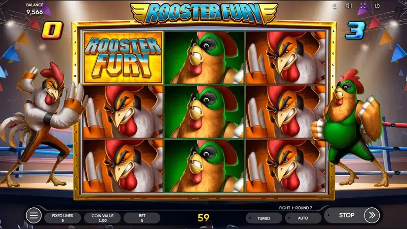 Rooster Fury slot screenshot 3