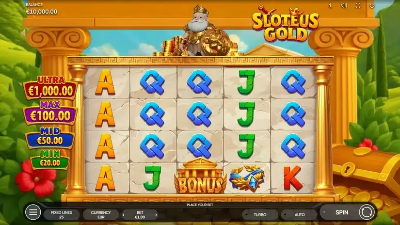 Sloteus Gold slot screenshot 1