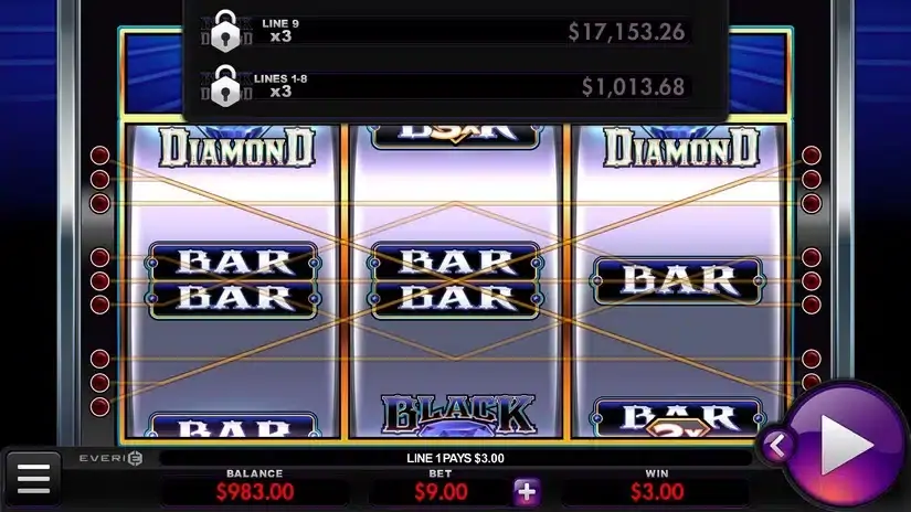 Black Diamond slot screenshot 2