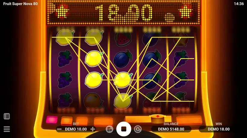 Fruit Super Nova 80 slot screenshot 4