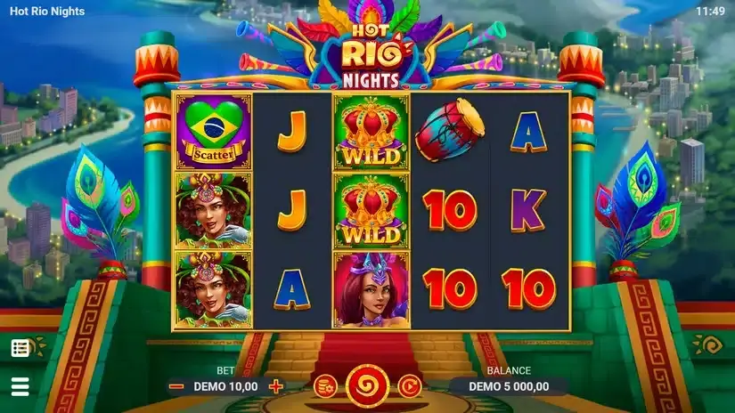 Hot Rio Nights slot screenshot 1