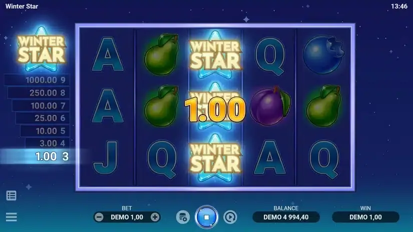 Winter Star slot screenshot 2