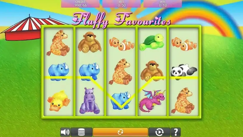 Fluffy Favourites slot screenshot 3