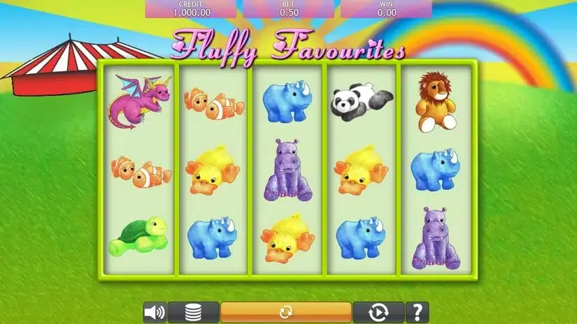 Fluffy Favourites slot screenshot 1