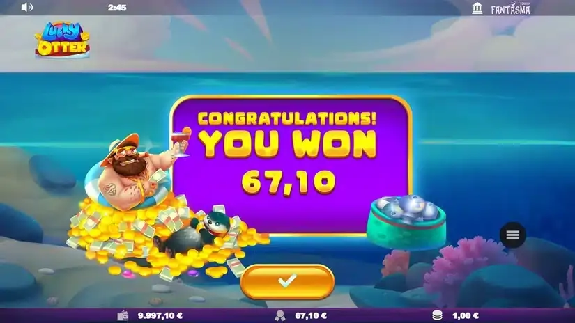 Lucky Otter slot screenshot 