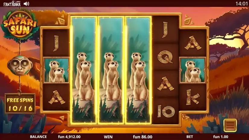 Safari Sun slot screenshot 5
