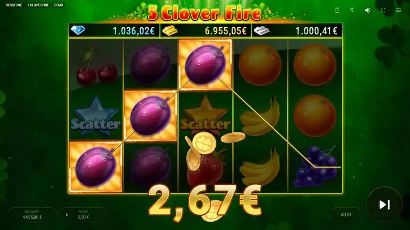 5 Clover Fire slot screenshot 2