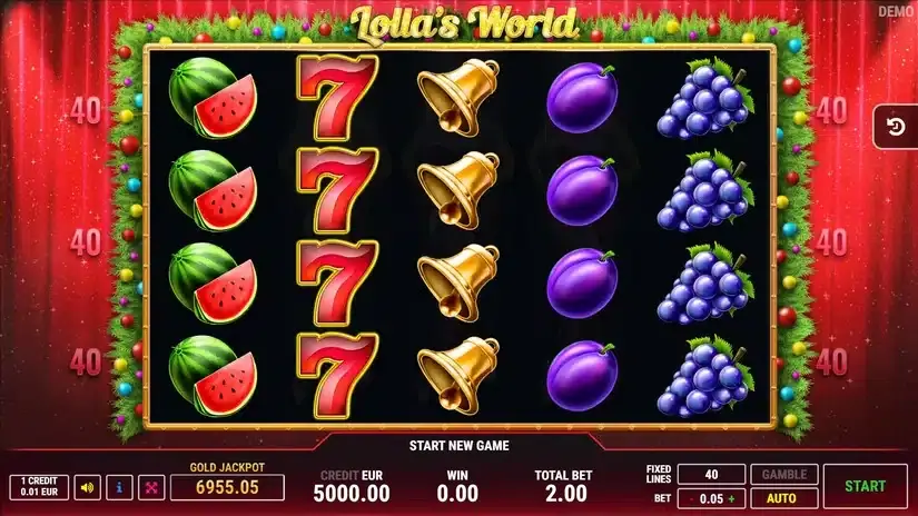 Lollas World Christmas slot screenshot 1