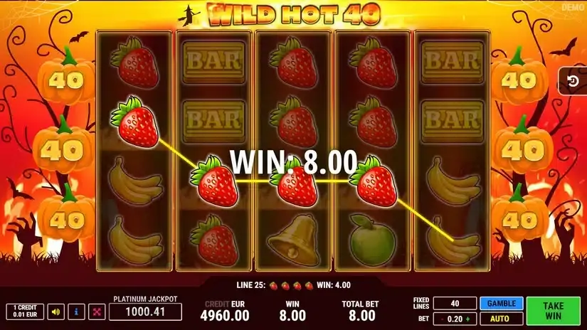 Wild Hot 40 Halloween slot screenshot 2