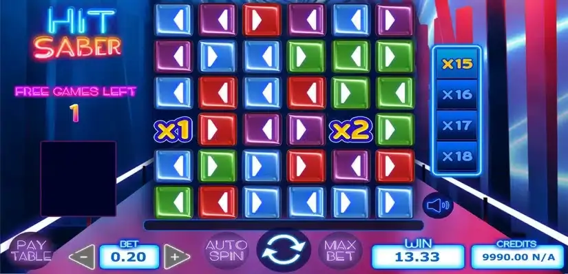 Hit Saber slot screenshot 4