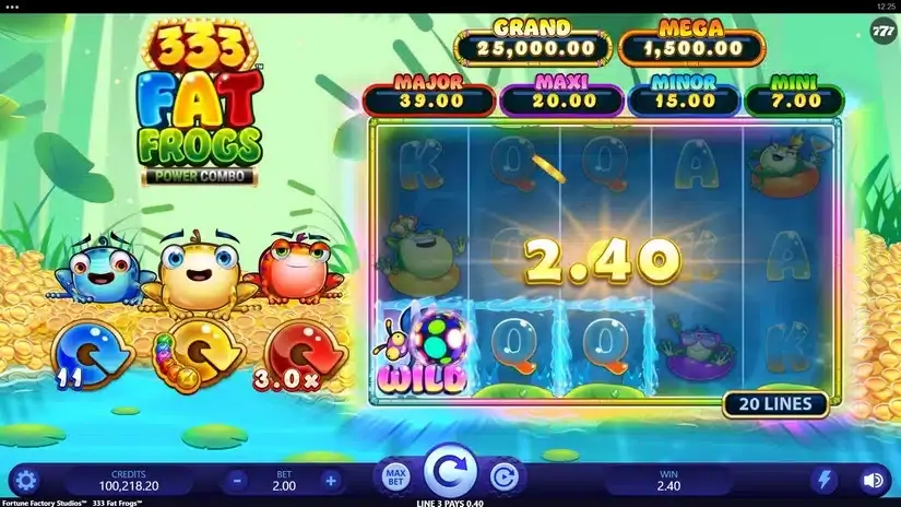 333 Fat Frogs Power Combo slot screenshot 4