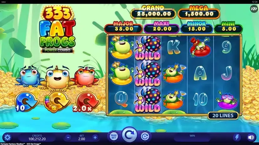 333 Fat Frogs Power Combo slot screenshot 1