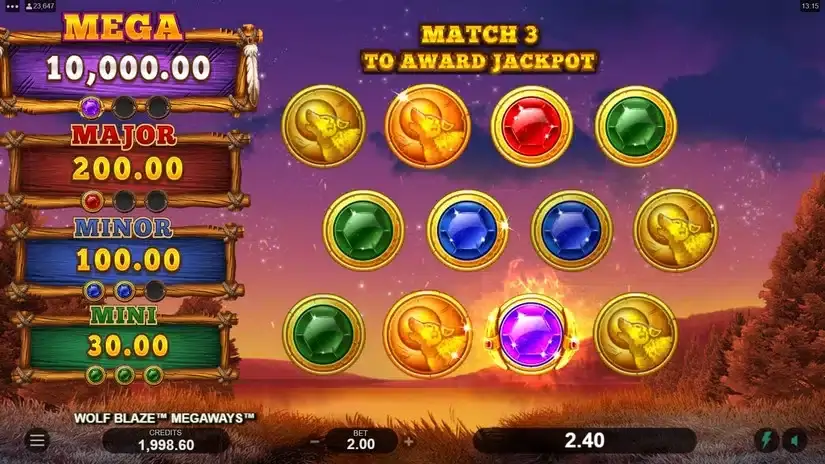 Wolf Blaze Megaways slot screenshot 6