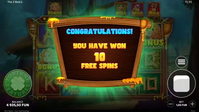 The 3 Bears slot screenshot 3