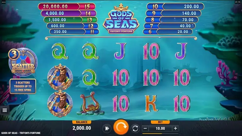Gods of Seas Triton’s Fortune slot screenshot 1
