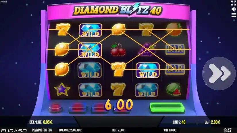 Diamond Blitz 40 slot screenshot 5