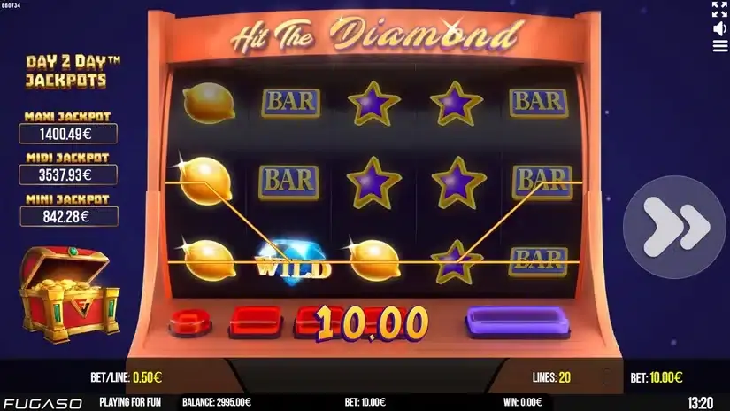 Hit The Diamond slot screenshot 3