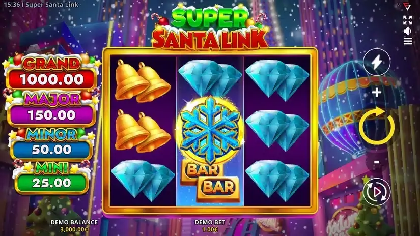 Super Santa Link: Running Wins slot screenshot 1