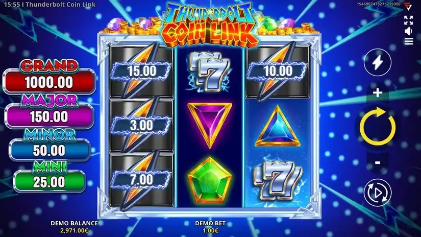Thunderbolt Coin Link: Running Wins slot screenshot 2
