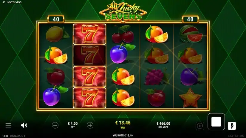 40 Lucky Sevens slot screenshot 4