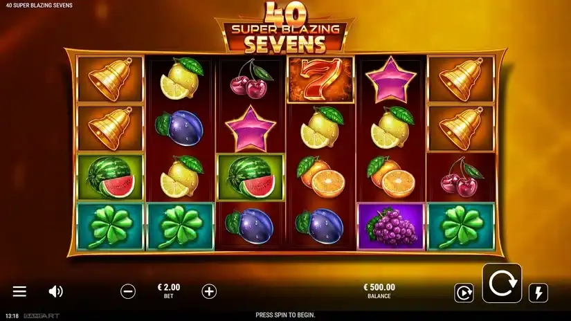 40 Super Blazing Sevens slot screenshot 1