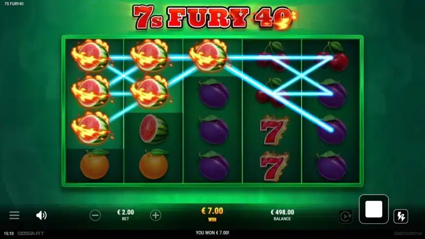 7s Fury 40 slot screenshot 2