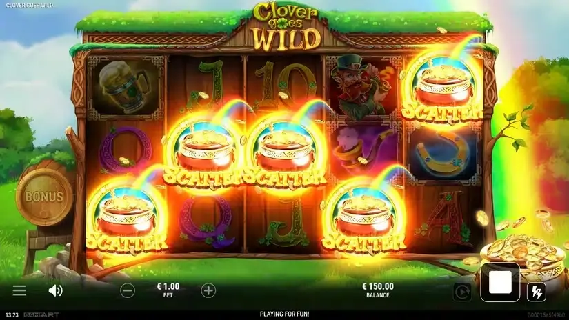 Clover Goes Wild slot screenshot 2