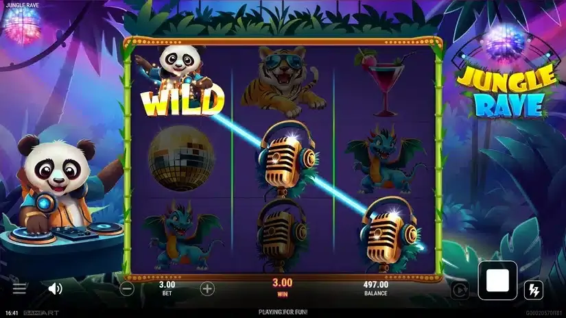 Jungle Rave slot screenshot 2