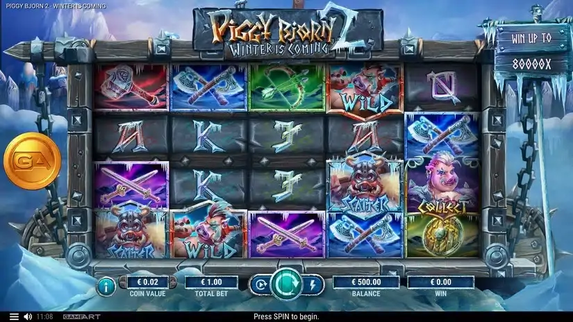 Piggy Bjorn 2 — Winter is Coming slot screenshot 1