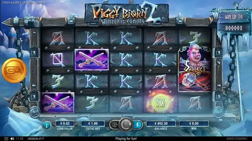 Piggy Bjorn 2 — Winter is Coming slot screenshot 2