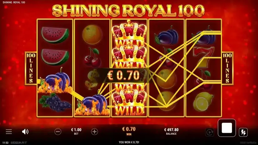 Shining Royal 100 slot screenshot 2