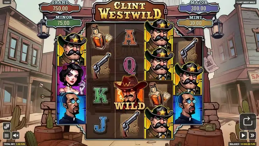 Clint WestWild slot screenshot 1