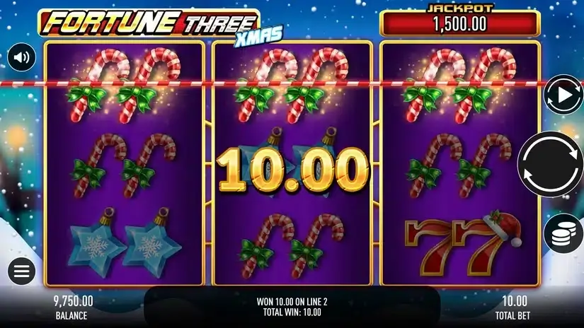 Fortune Three Xmas slot screenshot 2