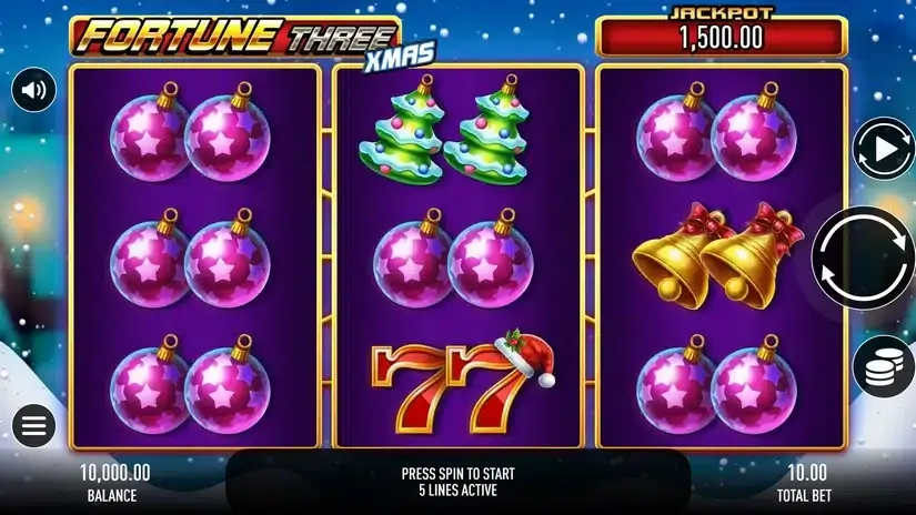 Fortune Three Xmas slot screenshot 1