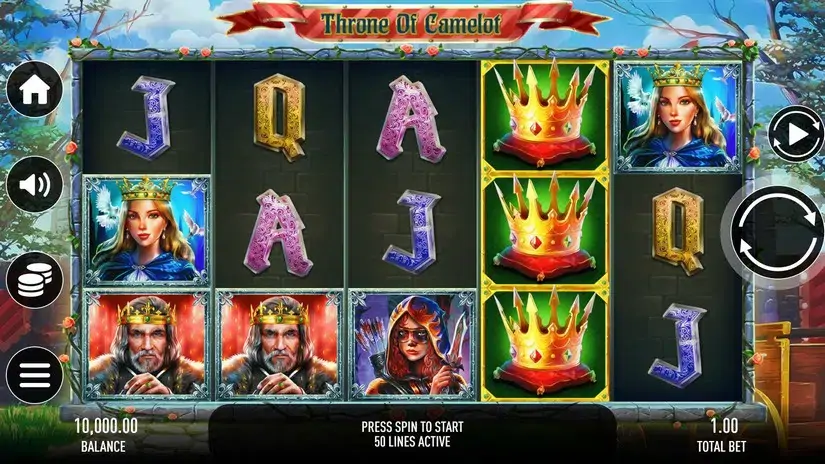 Throne Of Camelot slot screenshot 1