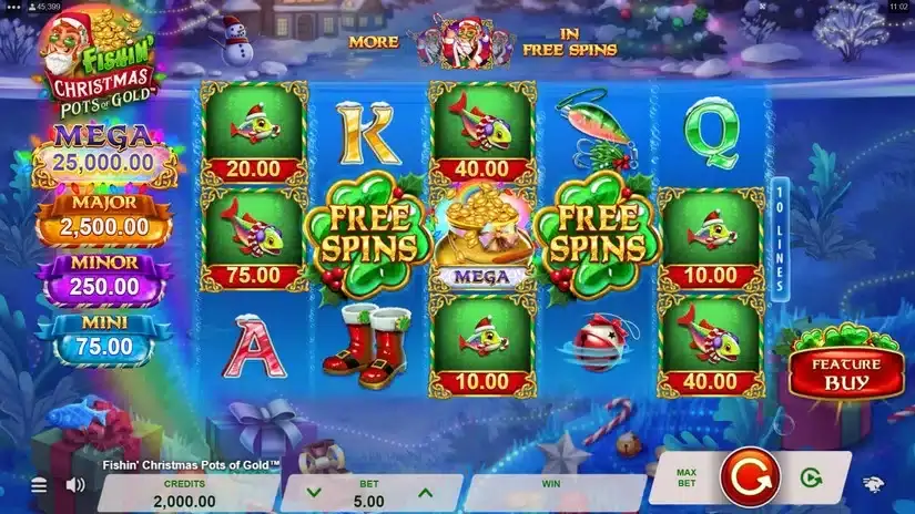 Fishin’ Christmas Pots Of Gold slot screenshot 
