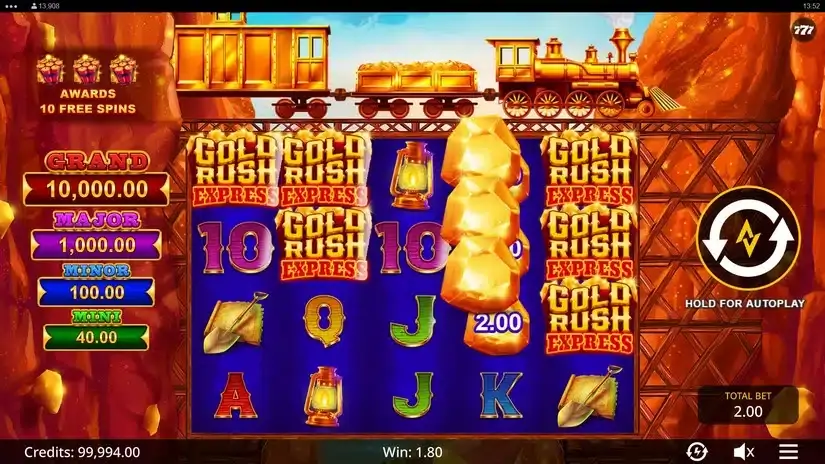 Gold Rush Express slot screenshot 2