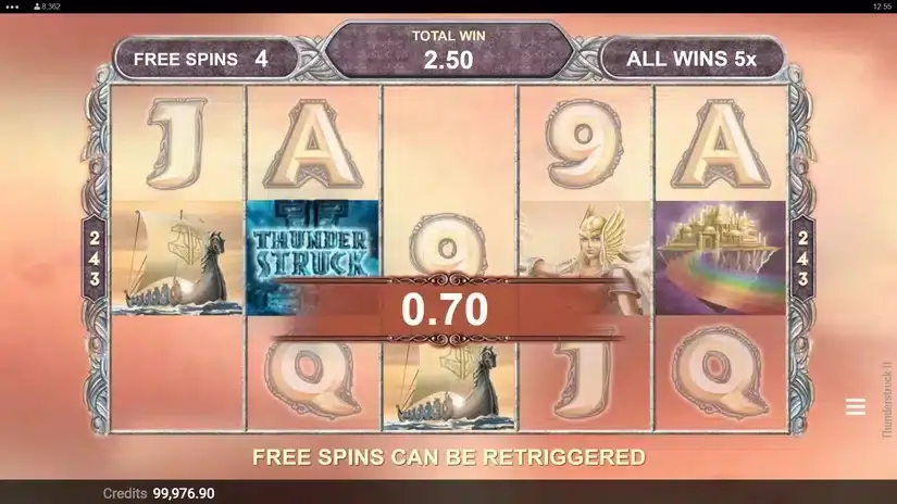 Thunderstruck 2 slot screenshot 4