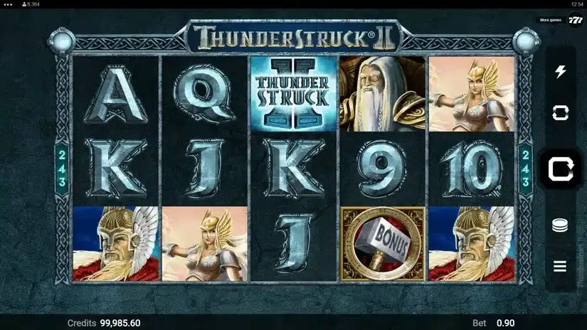 Thunderstruck 2 slot screenshot 1