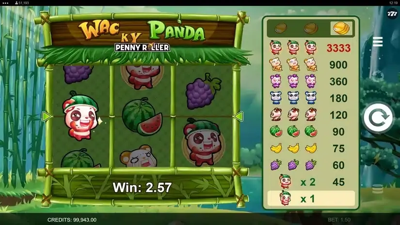 Wacky Panda slot screenshot 2