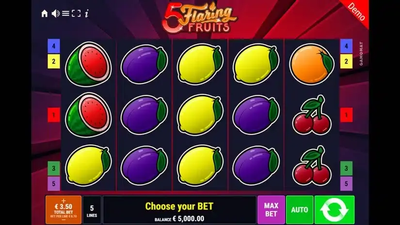 5 Flaring Fruits slot screenshot 1