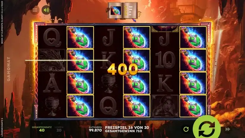 Book of Elements slot screenshot 4