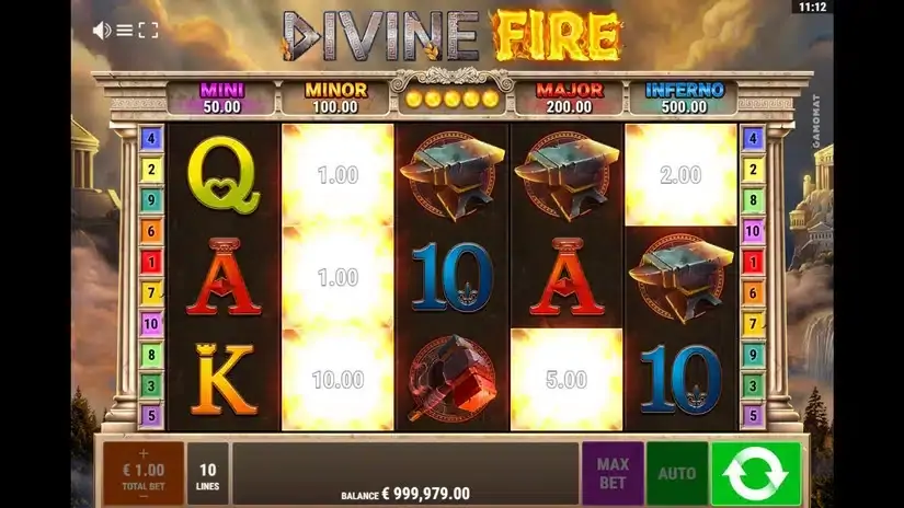 Divine Fire slot screenshot 2